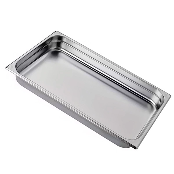STAINLESS STEEL GASTRONORM TRAY 1/1 cm.53x32,5x6,5 capacity lt.9,8