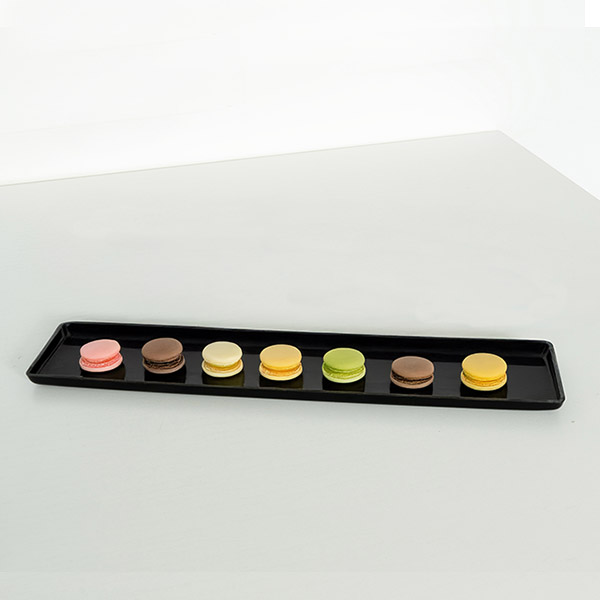 BLACK METHACRYLATE PASTRY TRAY cm. 60x10x1,5 H