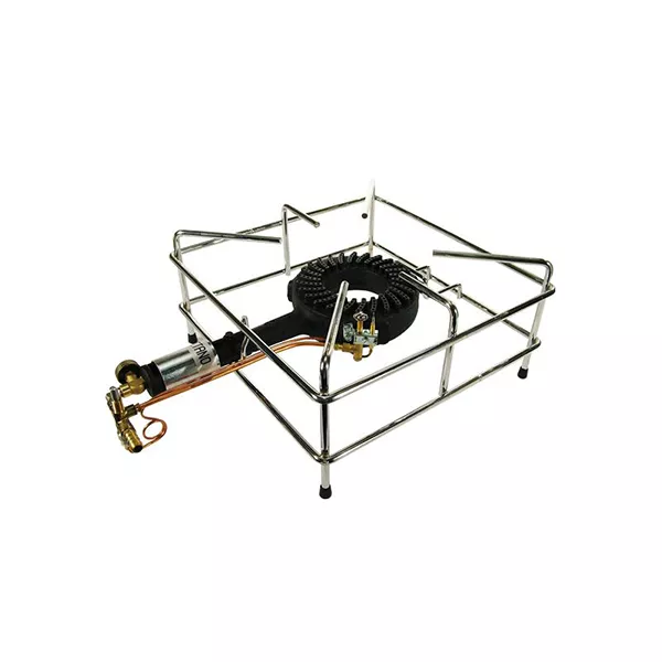 CHROME WIRE FLOOR STOVE WITH THERMOCOUPLE AND PILOT gas power Kw 8,8 LPG GAS (G30/G31)