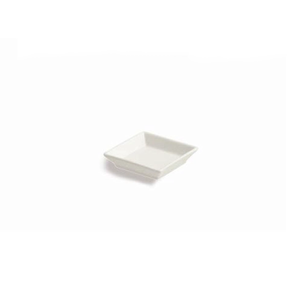 SQUARE PORCELAIN PLATE cm.6x6 MINI WHITE