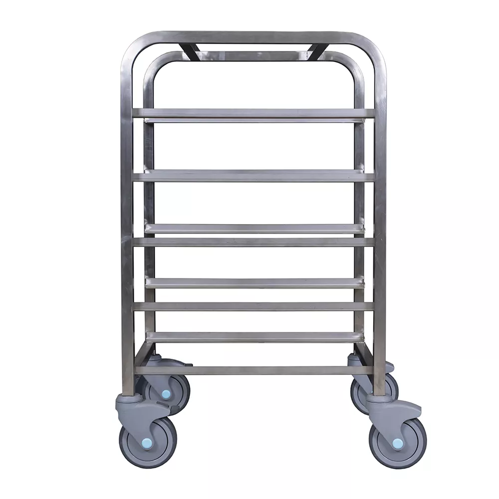 5-SPACE STAINLESS STEEL TROLLEY FOR BATHS cm. 60x40