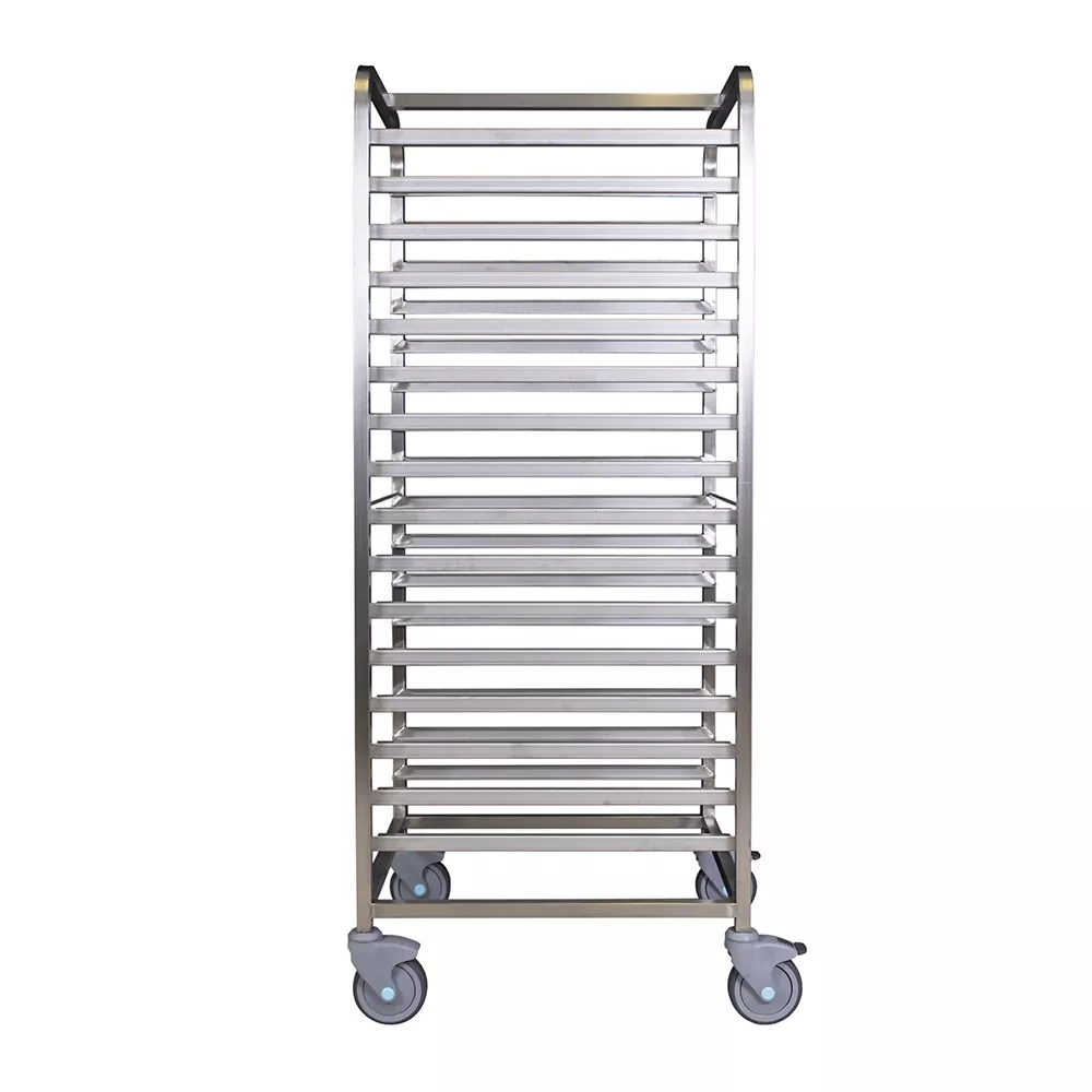 STAINLESS STEEL TROLLEY 16 SPACES FOR GN 2/1 TRAYS 59X66X162H