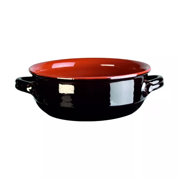 HIGH TERRACOTTA PAN 2 HANDLES cm.16x5,2 Lt. 0,6