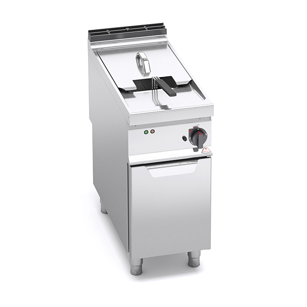 ELECTRIC FRYER 1 TANK 22 lt. BERTO'S MAXIMA 900 LINE ON CABINET BASE DIM. cm.40x90x90H