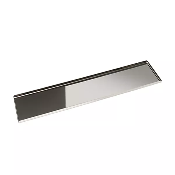 STAINLESS STEEL DISPLAY TRAY cm. 60x14x0,8 H supported corners 2