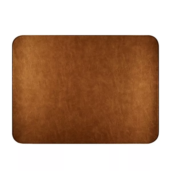 WOSDE IMITATION LEATHER PLACEMAT TOBACCO-ROCK 45x32 cm RECTANGULAR with stitched edge