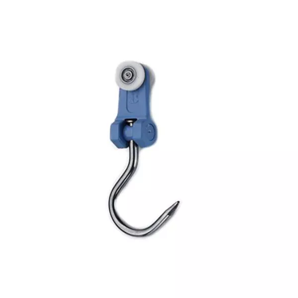 STAINLESS STEEL HOOK WITH NYLON PULLEY mm.240x12