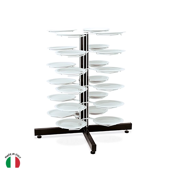 TABLE PLATE RACK WITH 48 PLATES 24-31 PLATES