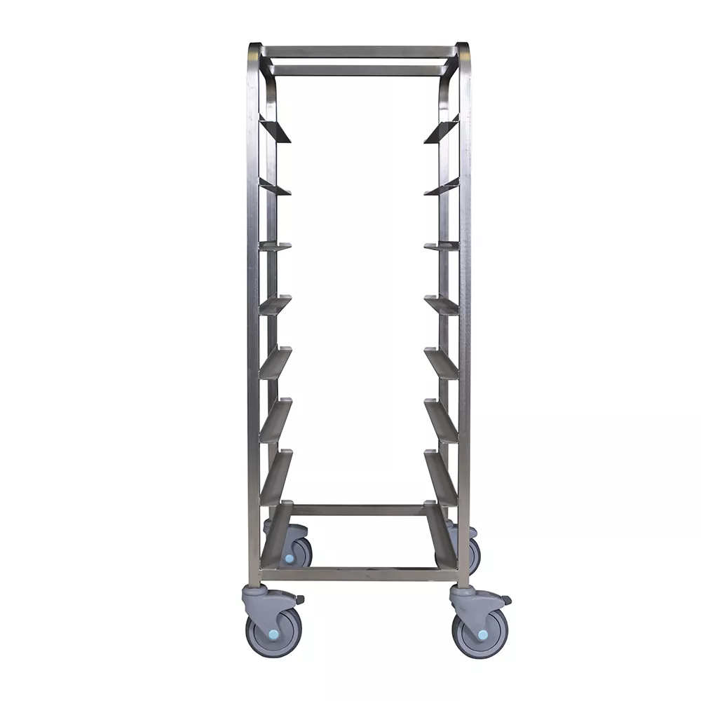 8-SPACE STAINLESS STEEL TROLLEY FOR BATHS cm. 60x40