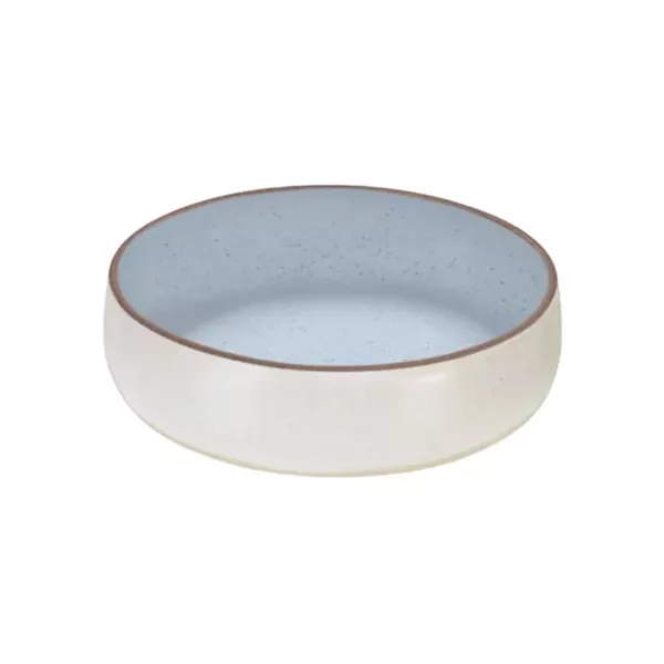 PASTA BOWL PLATE CM. 19.5 LIGHT BLUE BISCUIT