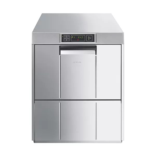 SMEG GLASS WASHER NEW EASYLINE MOD. SPG515L FRONT LOADING BASKET 50x50 - WITH INTEGRATED DISPENSERS - DIM. cm.60x60x72H