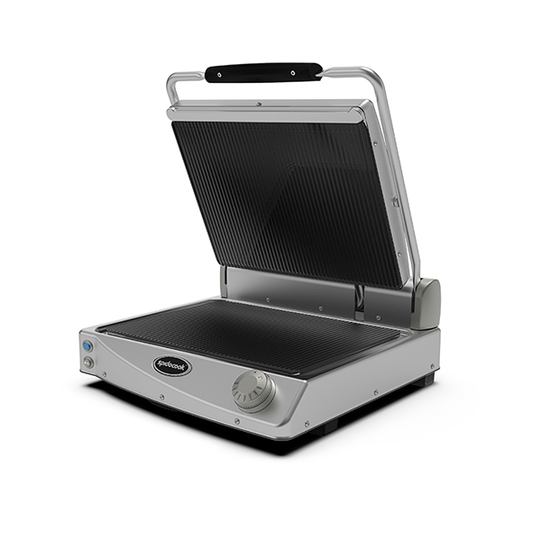 SPIDOCOOK BBQ MASTER MEDIUM GLASS CERAMIC PLATE 48.1 x 45.7 x 18.2 cm 2800 W (ribbed/ribbed)