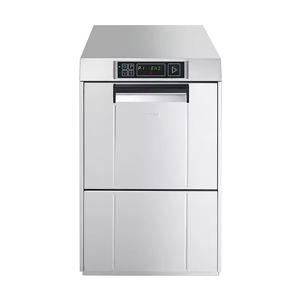 SMEG GLASSWASHER NUOVA EASYLINE MOD. UG415DS-1 FRONT LOADING BASKET 40x40 - WITH INTEGRATED DOSERS AND AUTOMATIC SOFTENER