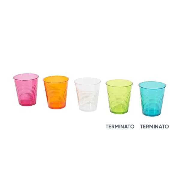 POLYCARBONATE GLASS. COLORED. ml.300