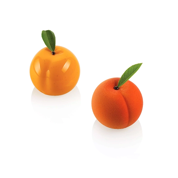 6-piece silicone apricot mould, professional size, 6.2 x 5.2 cm in diameter.