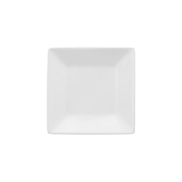 PLAIN SQUARE PORCELAIN PLATE cm.13