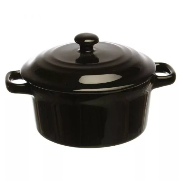 MINI CASSEROLE PORCELAIN OVEN LEXA cm.15 BLACK