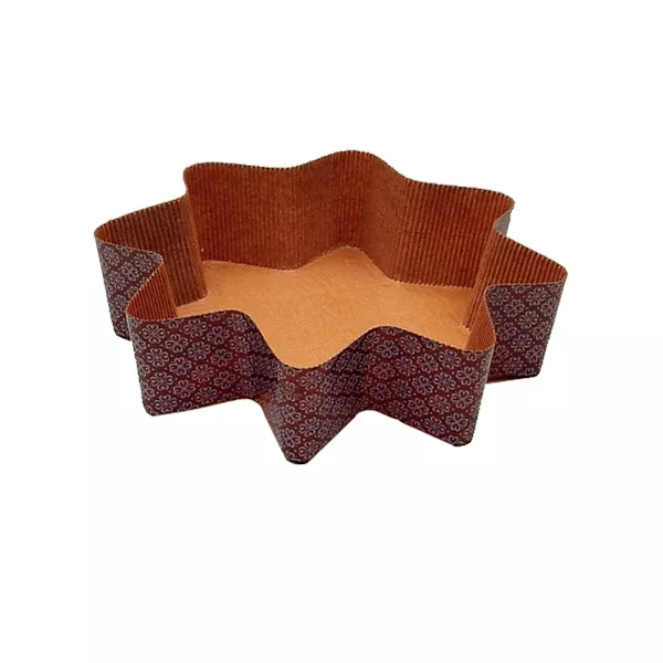 STAR-SHAPED BAKING PAPER MOLD 750 gr. 5 pcs.