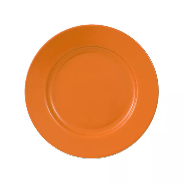 FLAT PLATE WITH FLIP IN MELAMINE F195 ORANGE diam. cm. 19.5