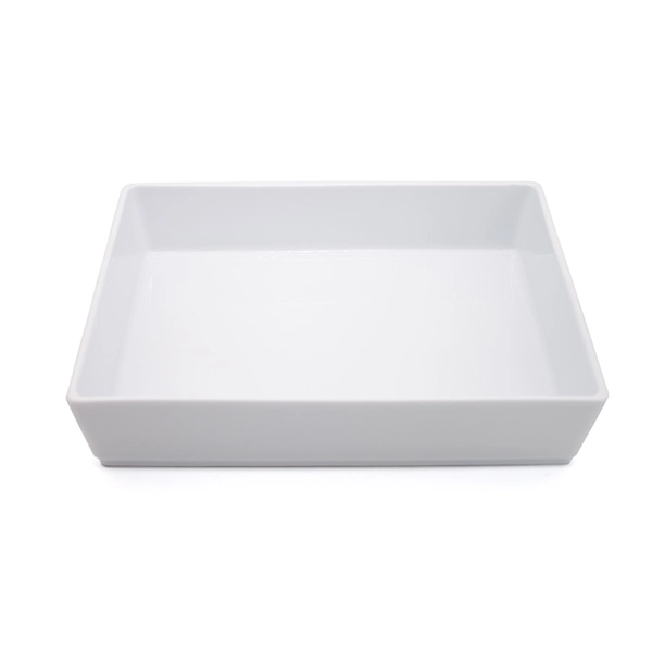 SMOOTH RECTANGULAR PORCELAIN BUFFET DISH GN 1/2 cm. 32.7x26.5x6.8 h