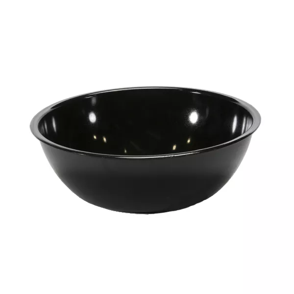 ROUND SALAD BOWL IN BLACK POLYCARBONATE cm.30x11