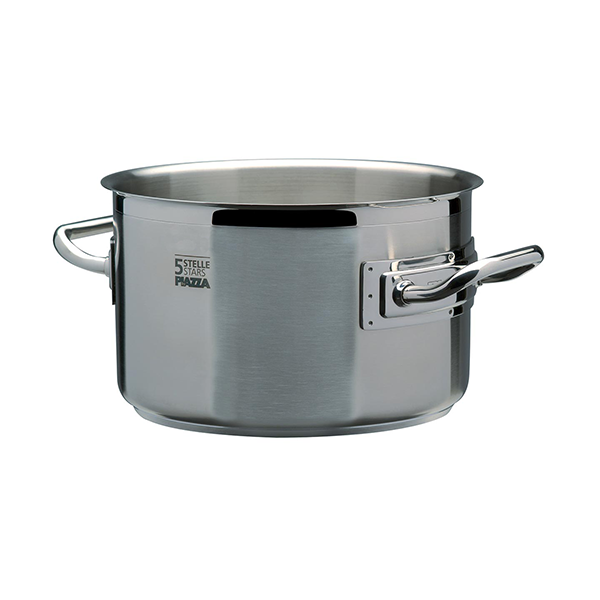 HIGH STAINLESS STEEL CASSEROLE 2 HANDLES cm. 40x25