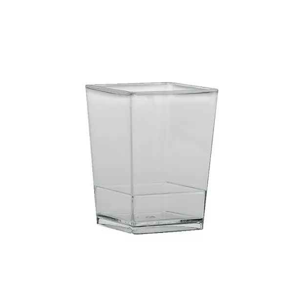 PACK 100pcs. SQUARE FINGER FOOD PLASTIC CUP - ml.60