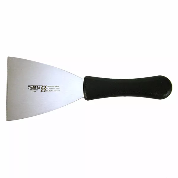 STAINLESS STEEL PIZZA SPATULA cm.12 BLACK PLASTIC HANDLE