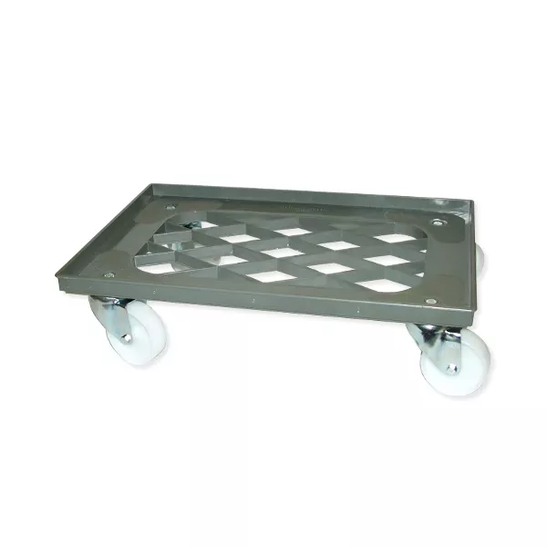 PLASTIC GRILLED TROLLEY cm.62x41x17 WITH 4 WHEELS