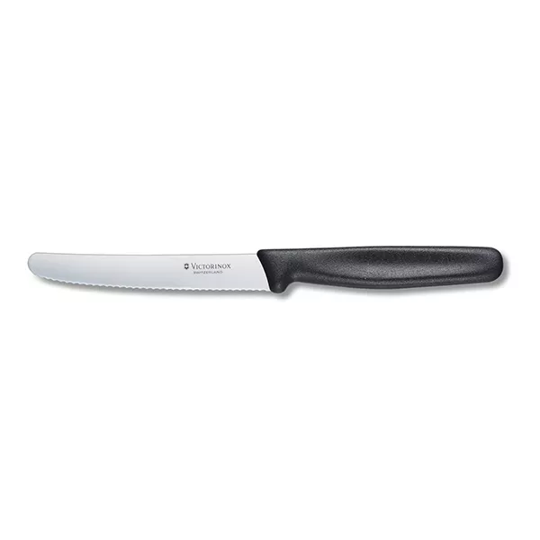 VICTORINOX TABLE KNIFE SERRATED STEEL BLADE cm.11 ROUNDED TIP