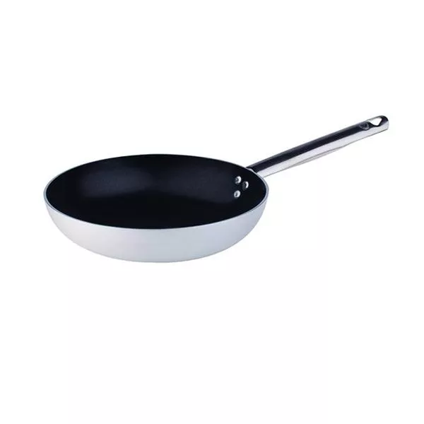 FLARED LOW NON-STICK ALUMINUM FRYING PAN 1 HANDLE cm. 20x4.5