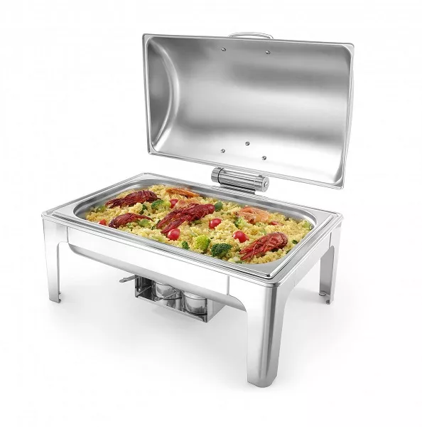 CHAFING DISH STAINLESS STEEL ROTATING LID cm. 57x40,5x32 2