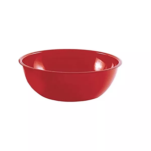 ROUND SALAD BOWL IN RED POLYCARBONATE cm.25x9