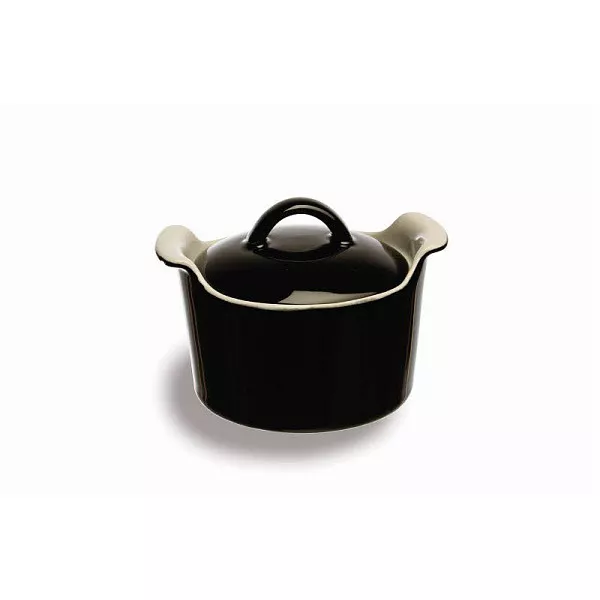 MINI CASSEROLE PORCELAIN OVEN LIZZY cm.13 BLACK