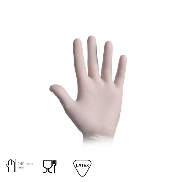 POWDER-FREE WHITE LATEX GLOVES SIZE 'M' - 100pcs.-DPI Product