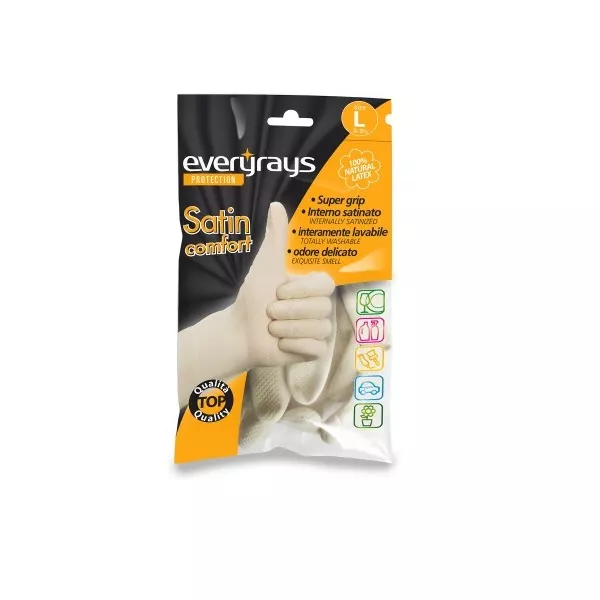 PAIR OF POWDER-FREE LATEX GLOVES 'L' SIZE WITH FOREARM 2