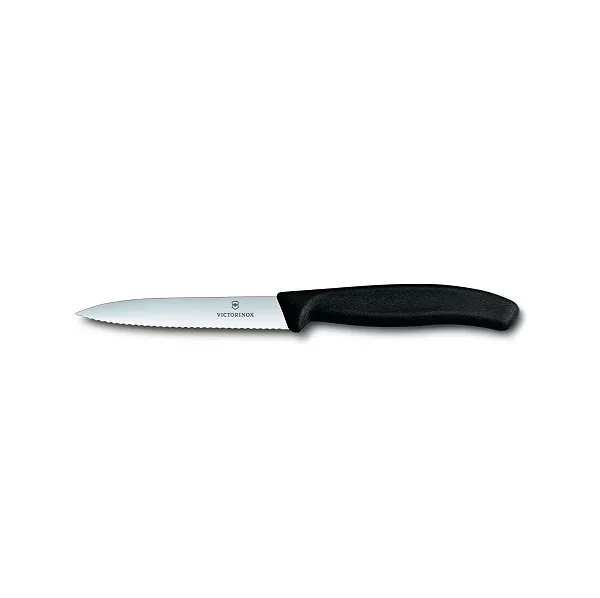 VICTORINOX PARING KNIFE SERRATED STEEL BLADE cm.10 WITH POINT
