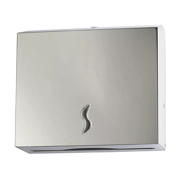 STAINLESS STEEL FOLDED PAPER TOWEL DISPENSER cm.26.5x10.2x28