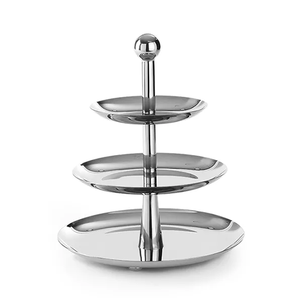 STAINLESS STEEL FOOD HOLDER WITH 3 TIERS