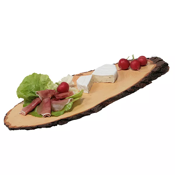 OVAL BARK WOOD CHOPPING BOARD diam. cm.69x21x1,8