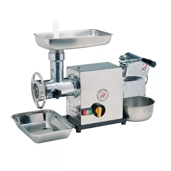 COMBINED MEAT GRINDER PROFESSIONAL GRATER CGT MOD. 22 MEC INOX - THREE-PHASE 380V - HP1 - CE