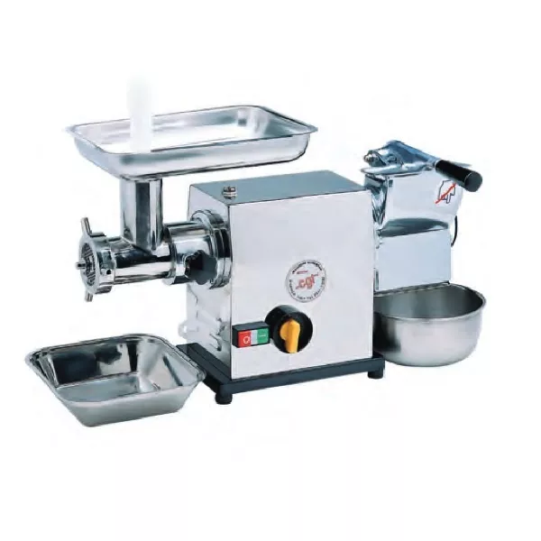 COMBINED MEAT GRINDER PROFESSIONAL GRATER CGT MOD. 12 MEC INOX - SINGLE-PHASE 220V - HP1 - CE