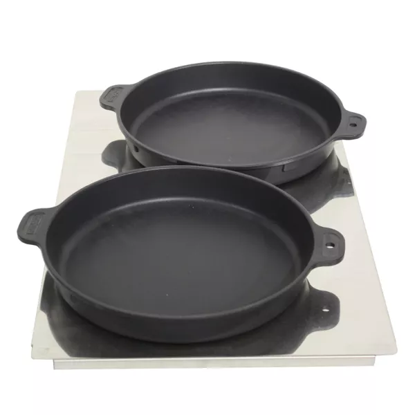 GASTRONORM SET 1/1 WITH 2 NON-STICK PANS cm.26x5 AND STAINLESS STEEL SUPPORT FOR OVEN