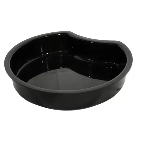 BLACK HALF-MOON CONTAINER DIAM. CM. 30x6h