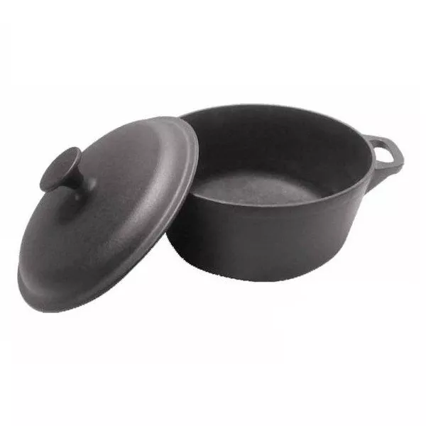 SAMALATED CAST IRON CASSEROLE WITH LID lt. 3.9cm. 24 2