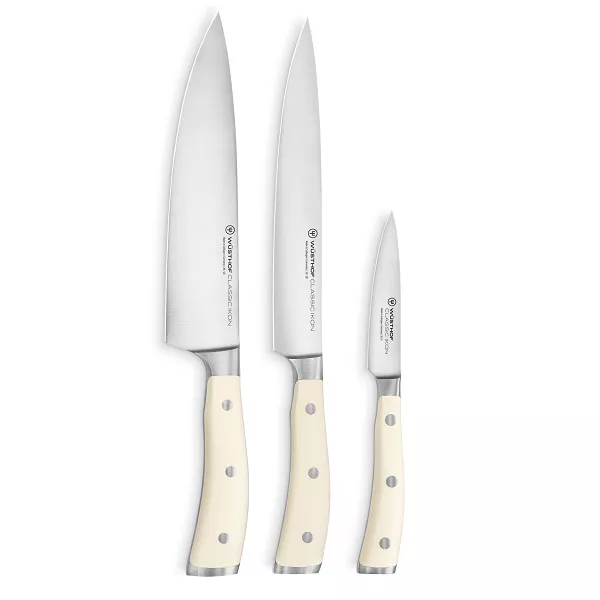 SET 3 pcs. WUSTHOF FORGED KNIVES CREAM HANDLE