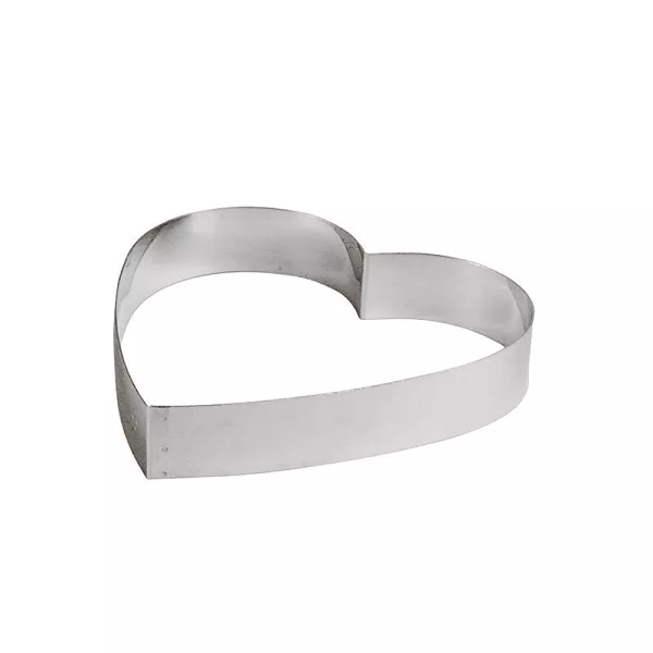 HEART-SHAPED STAINLESS STEEL MOLD DIM. cm.18x18x4H
