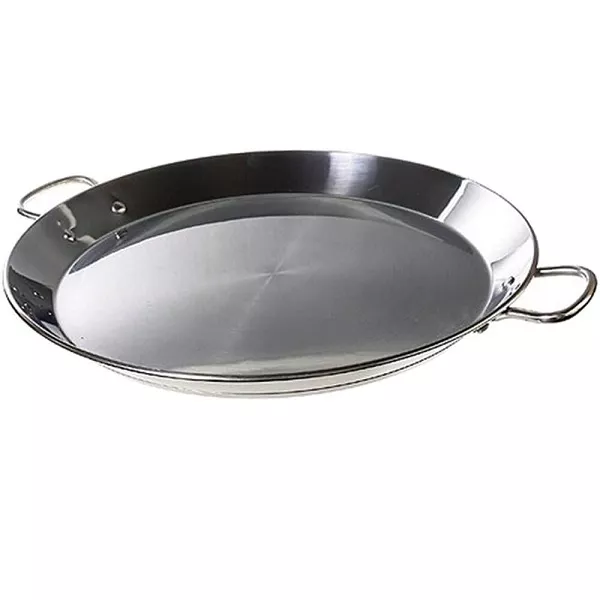 INDUCTION STAINLESS STEEL PAELLA PAN diameter 40 cm for 9 portions