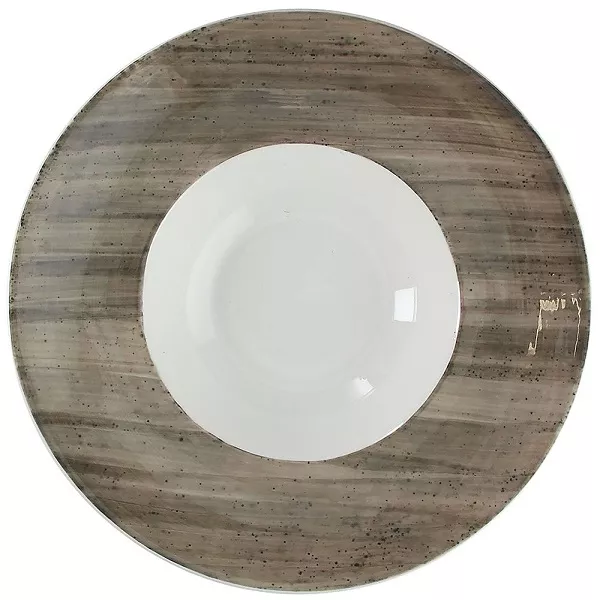 GOURMET GRAY B-RUSH SOUP PLATE cm. 27