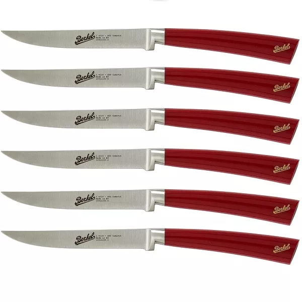 SET 6 pcs. BERKEL ELEGANCE RED STEAK KNIVES cod. KEP6ST11SRRGB